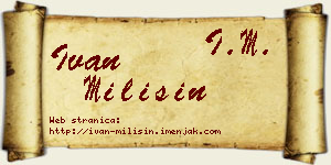 Ivan Milišin vizit kartica